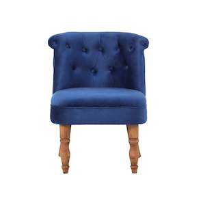 Occasional Chair - Navy Blue Velvet