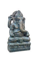 Statues: Ganesh Statue - Antique Gold