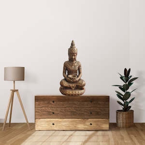 Statues: Meditating Buddha Statue - Copper Colour