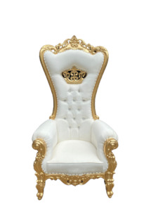THRONE CHAIR (KING/QUEEN CHAIR) - MAHOGANY WOOD