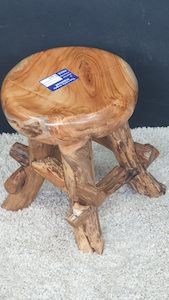 Circular Stool - Solid Teak Root