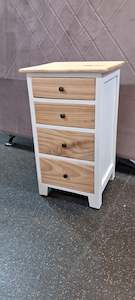 Bedside/Lamp Table - Mindi Wood - Four Drawer - Carolina