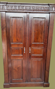 Solid Teak Wardrobe - Free Standing - Waxed