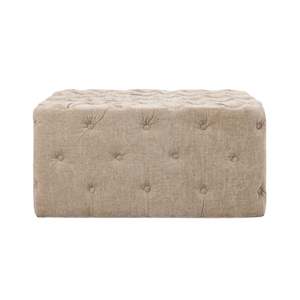 Living Zone: OTTOMAN / COFFEE TABLE - Brown Fabric