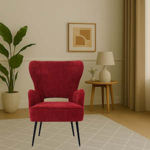 Arm Chair - Red Fabric