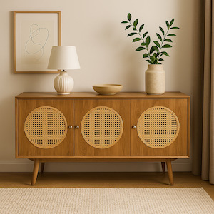 Living Zone: Retro Buffet Table - Teak Wood