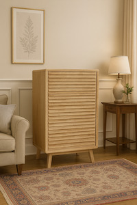 Scandinavian Tall Cabinet - Mindi Wood