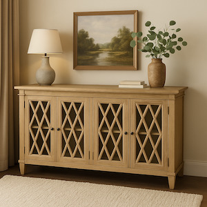 Buffet Cabinet - Mindi Wood - Natural Finish