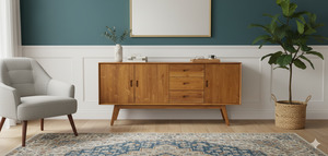 Buffet/Console Table - Teak Wood - Stained Finish - 150cms