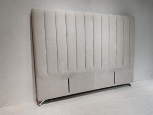 Victor Headboard - Super King Size - Silver Warwick Fabric - NEW ARRIVAL