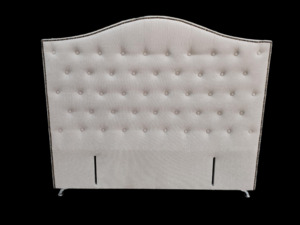 Dream Zone: Nero Buttoned Headboard - Super King Size - Silver Warwick Fabric - NEW ARRIVAL