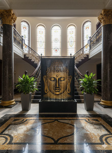 Miscellaneous: Golden Buddha Wall Fountain