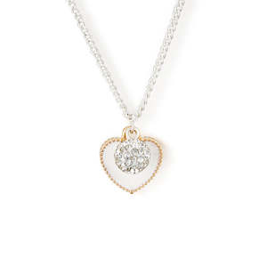 Necklace: White Heart Necklace | Lauren Hinkley