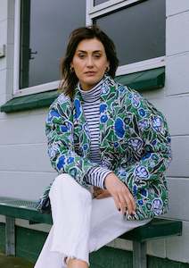 Tops: Roller Turtleneck - Navy Stripe