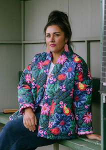 Quilted Jacket - Wilderness / Raspberry Ziggy