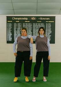 Cord Barrel Leg Pant - Navy