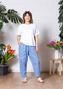 Pants: Balloon Pant - Thin Pin Blue