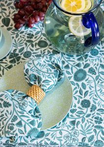 Home: Nouveau Green Cotton Linen Napkins