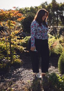 Rollers Lighter Weight: Roller Turtleneck - Fleur Forest Lighter Weight