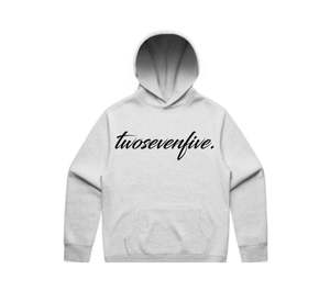 White Marle Script Hoodie