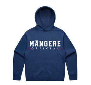 Cobalt Blue Mangere Official Logo Hoody