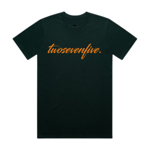NEW!! Pine Green/Orange Script Logo T-Shirt