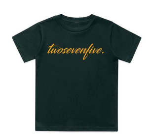 NEW!! Kids/Youth Pine Green/Orange Script Tee