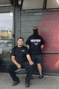 NEW!! Black/Pink Box Tee