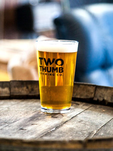 Branded Pint Glass Two Thumb Brewing