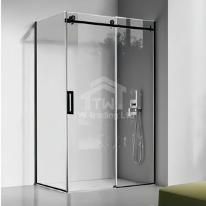 Products: Shower Box – Rock Series 2-Sided Frameless 1470x2000mm Silding Door RCM1470 Black