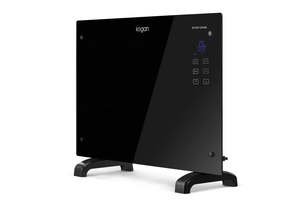 Box Damaged: Kogan 1500W Black Glass Portable Electric Panel Heater
