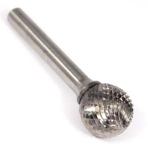 Buffing Grinding: Carbide Ball 3/4 In Head 1/4 In Shank