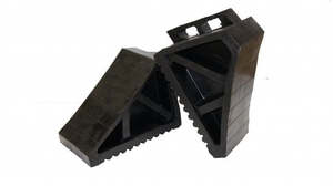 Cribbing Blocks Wheel Chocks: Wheel Chock - Black Rubber Hd  Esco (Single)