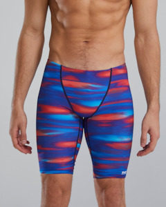 Swimwear: TYR Men's Blade Splice Technowave Jammer - Red/Wht/Blu