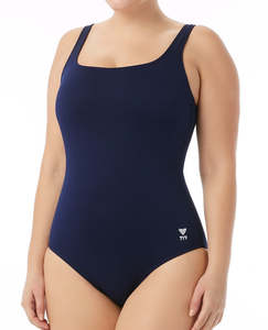 TYR Women's Solid Scoop Neck Controlfit - Navy