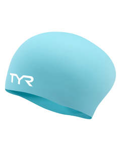 TYR Wrinkle-Free Long Hair Silicone Cap - Turquoise