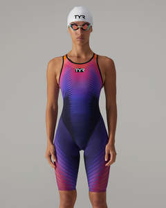 TYR Women's Venzo Open Back Swimsuit - Omnia