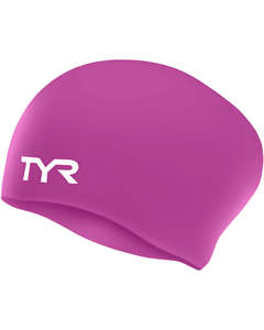 TYR Wrinkle-Free Long Hair Silicone Cap - Magenta