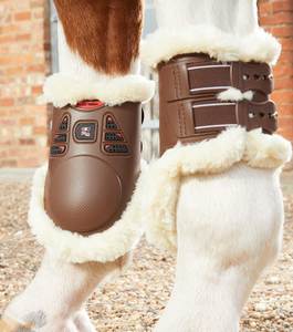 Premier Equine England: Premier Equine Techno Wool Fetlock Boots Medium Brown