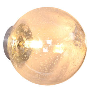 Wall Light: UWL-AVA-DIM-SB-AMBER/CLEAR/SMOKE  AVA DIMPLE glass wall light
