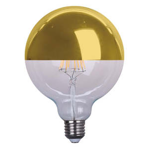 Led Globes: UG125R-GD-LED-8W-DIM   G125 Crown Gold LED bulb