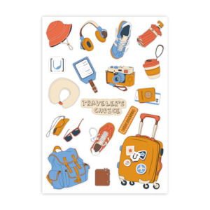 Travel Stickers 1: Traveler's Choice A6 Sticker Sheet - Translucent