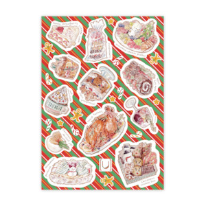 A6 Sticker Sheets: Christmas Party Foods A6 Sticker Sheet
