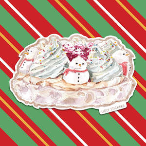 Christmas Snowman Pavlova