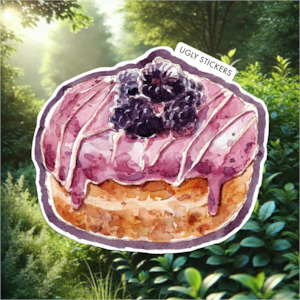 Blackberry and Cream Donut