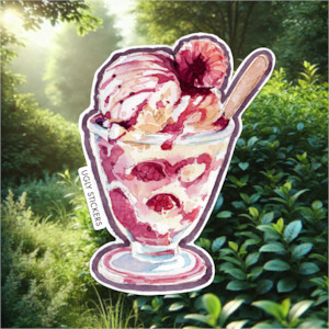 Berry Delicious Stickers: Rasberry Partfait