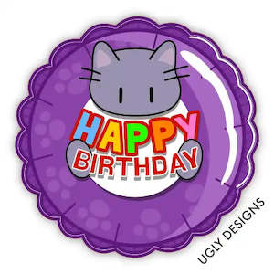 Birthday Balloon-Purple