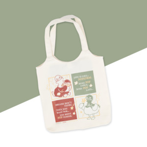 Life Of Cats Clips: Canvas Tote Bags - Matcha, Latte