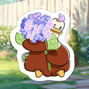 Matcha Latte Ducks On Holiday: Hydrangea Latte