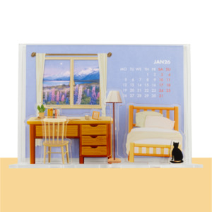 My Little Window Scene Calendar 2026 - My Bedroom